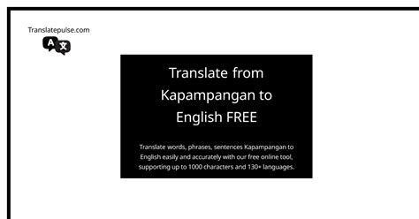Translate from Kapampangan to English .